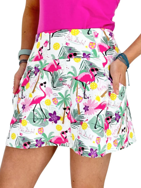 Queen of the Court Pickleball Flamingo Skirt
