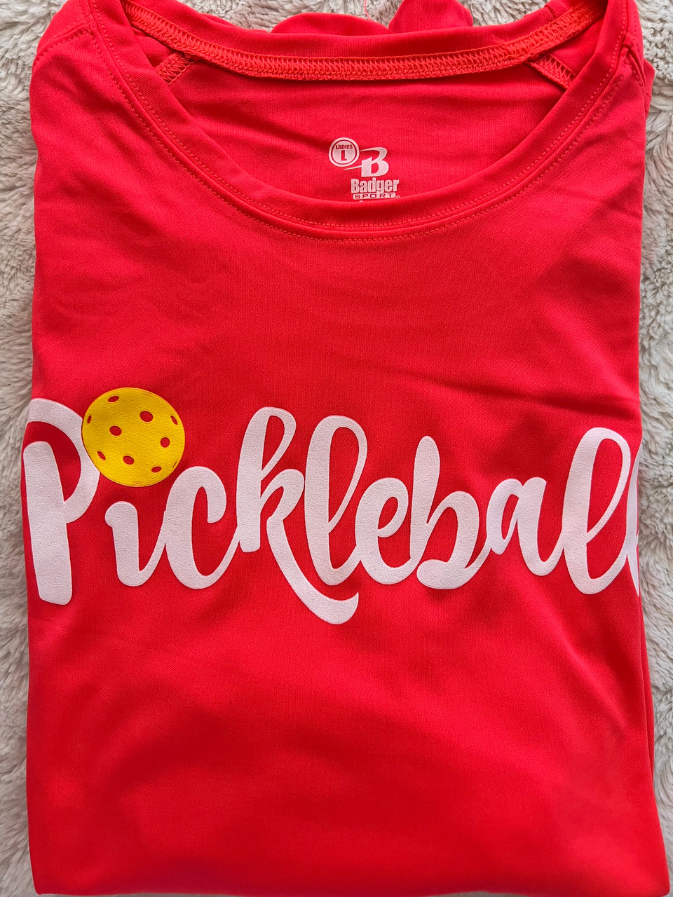 Ladies Pickleball Long Sleeve Crew Neck Shirt