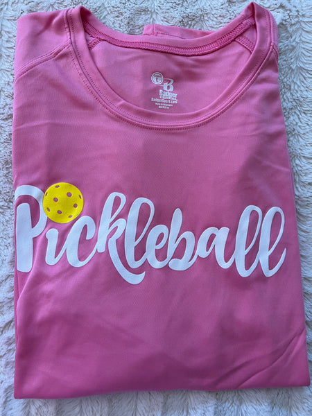Ladies Pickleball Long Sleeve Crew Neck Shirt