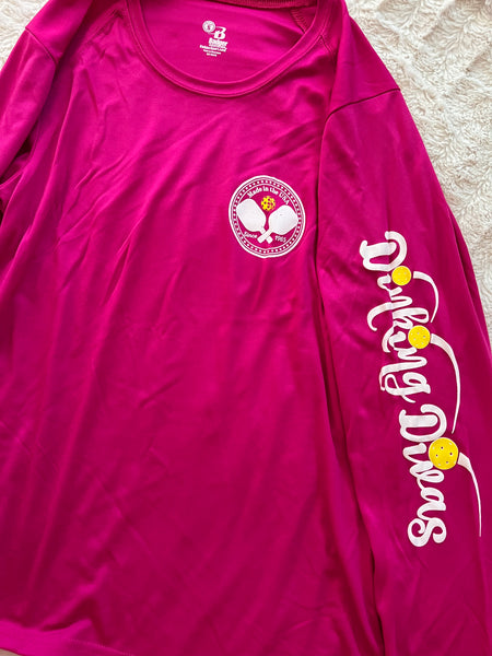 Ladies Pickleball Long Sleeve Crew Neck Shirt