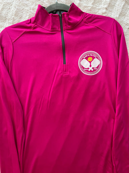 Ladies Pickleball Long Sleeve 1/4 Zip Shirt
